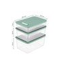 Hermia Juego de Cajas de Almacenaje HK3LU Verde